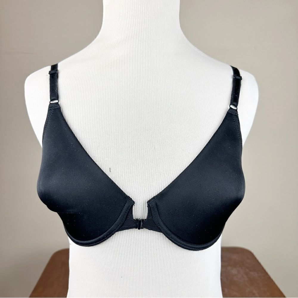Victorias Secret Black Vintage Demi Tee Shirt Bra 34C 90s